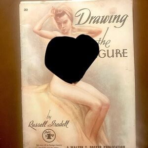 Vintage “Drawing the Figure” art book. Step by step to draw female body